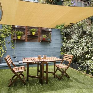 Shade Sail 10'x10' Sun Shade Sail, Permeable Shade Sails HDPE UV Block Sunshade Outdoor Patio Canopy Sun Cover for Backyard, Garden, Porch, Sand