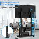 Mobile TV Cart with Power Outlet Rolling TV Stand for 42 to 100 inch Television Heavy Duty Portable TV Stand on Wheels, Height Adjustment, Holds Up to 180 LBS, Vesa 200200-900600mm