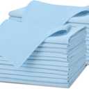 Avalon Kitchen Light Blue Cloth Napkins Bulk (Pack of 24) - 100% Polyester Dinner Linen Napkins Cloth Washable & Reusable - Durable with Hemmed Edges - Ideal for Parties and Weddings (17x17 Inches)