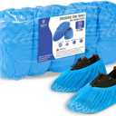 2 x 50 PCS Shoe Covers Disposable with Elastic Bands | Breathable Non-Slip Booties for Shoe Covers | Boot Covers with 100% Recyclable Non-Woven 40 GSM Fabric | Fits Men 12 / Women 14