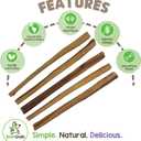Nature Gnaws Large Bully Sticks for Dogs 11-12" (5 Count) - Thick Long Lasting for Aggressive Chewers and Large Dogs - Natural Beef Dog Chew Bones (EXP 12/01/25)