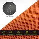 Golf Cart Seat Covers Fit Club Car DS 2000 Before Front Seat Covers for Regular Cushion Breathable Thicken Mesh with Vinyl Leather No Nail Gun Easy to Install Black & Orange