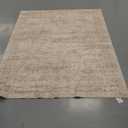 5x7 Area Rugs Beige Low Pile Indoor Washable Trendy Faded Style Rugs for Bedroom Living Room Dining Room Foldable Non-Slip Thin Print Home Office Mat
