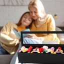 Ireer Mother's Day Mama Empty Flower Gift Box Cardboard Letter Shaped Fillable Box with Plastic Liners 50 Crystal Bouquet Pins 24 Gold Butterfly Decorations for Valentine Mom Birthday DIY(Black)