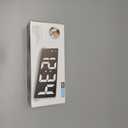 Digital Alarm Clock for Bedroom,Mirror Surface LED Electronic Clocks,Adjustable Brightness, Snooze Model,Voice Control,12/24H Display,Alarm Clock for Kids,Office,Table,Nightstand-White