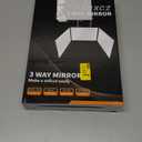 LMZNXCZ 3 Way Mirror for Self Hair Cutting,360 Haircuts Men for Barber Use Tools,to See Back of Head,Tri Fold Mirror with Portable Height Adjustable Telescoping Hooks (Black Plum)