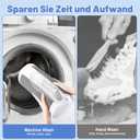 Shoe Washing Machine Bags, 2 PCS Shoe Bag for Washing Machine, 360 Wrap-Around Clean Laundry Bags Reusable Hidden Zipper Cleaning Bag for Tennis Shoes Sneaker Running Shoes, Grey