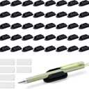 40 Pack Adhesive Pencil Holders for Desk,Silicone Flexible Pen Holder for Wall, Office, School,Home,Classroom Must Haves,Teacher Supplies Accessories,Desk Organizer,Art Supply,Small Gift(40, Black)