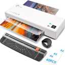 Buyounger Laminator Machine with 40 Laminating Sheets, A4 Laminator Thermal and Cold with Paper Trimmer & Corner Rounder, 9-Inch Laminating Machine for Home School Office