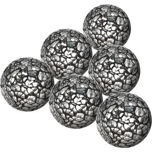 6 Pack Black Decorative Balls for Bowls,2.4 Inch Orbs Decorative Ball for Centerpiece,Vase Fillers,Mosaic Glass Balls for Home Decor Christmas Thanksgiving Table Decorations