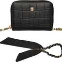 MARYAM Luxury Designer Genuine Leather RFID wallets for women, The best black credit card holder for women, the most beautiful wristlet keychain wallet women, THE women wallet you are looking for!