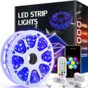 200ft WiFi Outdoor LED Strip Lights - Waterproof IP68, Compatible with Alexa & Google Assistant, 24V Low Voltage, App & Remote Control, Heavy-Duty 1 Roll Continuous Strip, Multicolor, Self-Adhesive