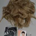 80s Womens Rock Diva Costume Wig with Necklace and Earring for Women Big Hair Blonde 70s 80s Rocker Mullet Wigs Glam Punk Rock Rockstar Cosplay Wig for Halloween Party (Light Blonde)