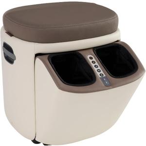 Human Touch Reveal Foot & Calf Massager Ottoman - Heated Air Compression, 3 Auto-Massage Programs & Adjustable Intensity for Stress Relief, Plantar Fasciitis, & Circulation 
