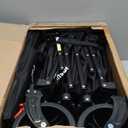 48" L Folding Beach Wagon Cart Foldable, 560lbs Weight Capacity 300L Heavy Duty Collapsible Wagons with Big All-Terrain Wheels, Utility Carts for Groceries, Shopping, Camping, Sports - Black