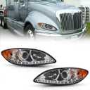 For International Prostar Headlight 2008 2009 2010 2011 2012 2013 2014 Headlamp Assembly Replacement (Pair)