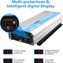 24V Pure Sine Wave Power Inverter 3000Watt DC 24V to AC120V ETL UL458 Listed with 30 Amps Hardwire Terminal Blocks and 30 Ft Wired Remote Contro for Truck