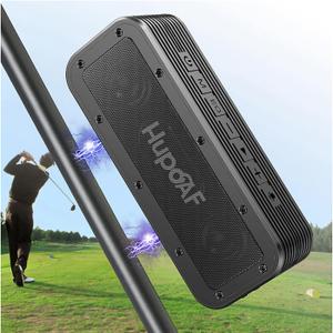 Hupoaf Portable Bluetooth Golf Speaker, 50W Strong Magnetic Bluetooth Speaker Wireless, 6600mAh Loud Stereo Sound, 30Hrs Dual Pairing for Golf Cart, IPX7 Waterproof, SD Card for Camping/Home/Outdoor