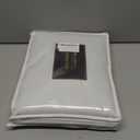 Anytime Home Curtains Blackout and Sheer Layered Solid Window Curtain Panel Pair with Grommet Top, 52Wx72L,Greyish White