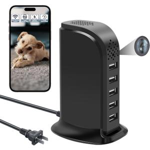 FUXGZ USB Charger Camera, Security Nanny Cam, Wireless 1080P HD Video Recorder with Motion Detection, WiFi Nanny Camera for Home/Baby/Pet, No Audio