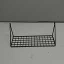 Kaforise Hanging Straight Shelf for Wire Wall Grid Panel, Small Wire Wall Organizer and Display Shelf, Size 11.8" X 4.3",Black Painted