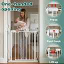 Baby Gate Extra Wide Fits 62.2"-71.65" Inch Opening - Dog Pet Gate for Doorways Stairs No Drilling Pressure Mounted - Large Child Safety Indoor Outdoor White