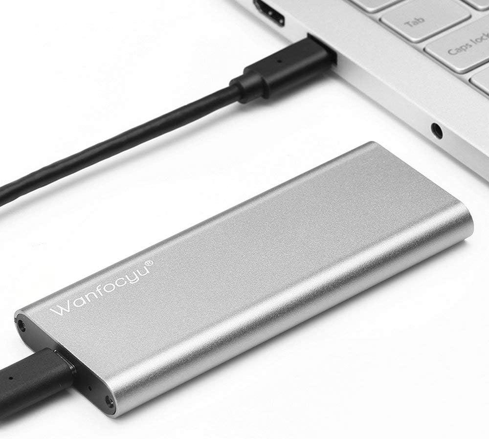 USB Type-C M.2 NVMe SSD Enclosure Adapter, USB 3.1 Gen 2 10Gbps Solid State Drive Aluminum Outer Case, Unique Cooling Fin Design for Good Heat Dissipation
