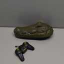 2.4 GHz Remote Control Alligator Head Boat RC Boats - Large Resin Decoy and Floating Crocodile Head Toy Rechargeable Battery Prank Toys Remote Controlled Boat Lake & Pool