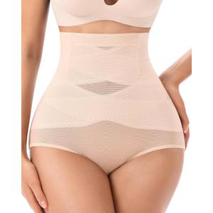 ORLAROY Tummy Control Shapewear for Women Faja Body Shaper High Waisted Underwear Shaping Butt Lifting Compression Panties M Nude