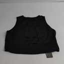 LovelyWholesale Women Sexy Cut Out Crop Tank Tops Crew Neck Summer Sleeveless Top
 XL Black 