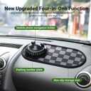 Multifunctional Car Anti-Slip Mat,Car Anti Slip Mat Phone Holder, with Temporary Parking Number, 360 Rotating Adjustable Universal Fit Anti-Slip Mat for Phones, Sunglasses and Keys Gadget