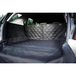 Bulldogology SUV Cargo Liner for Dogs 55"x106" Heavy Duty Pet Trunk Cargo Cover - Dog Car Seat Cover Waterproof Nonslip - Dog Hair, Muddy Paws, Scratches Cover Protector for Cars Vans (X-Large, Black)