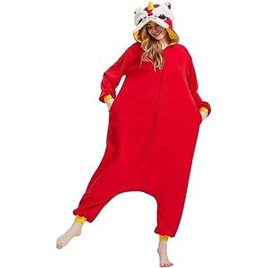 Magicalani Adult Onesie Pajamas - Unisex Halloween Animal Costume Sleepwear for Men & Women - Comfy & Fun Cosplay Outfit Size S