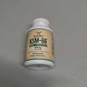 Double Wood Supplements Ashwagandha KSM 66 Organic and Clinically Studied Extract (600mg Per Serving, 120 Capsules, 60 Servings) Adaptogen Cortisol Manager for Women and Men, EXP: 08/2028