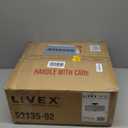 Livex Lighting 52135-92 Meridian Collection 3-Light Semi Flush Mount Ceiling Fixture with Oatmeal Color Fabric Hardback Drum Shade and Satin White Diffuser, English Bronze