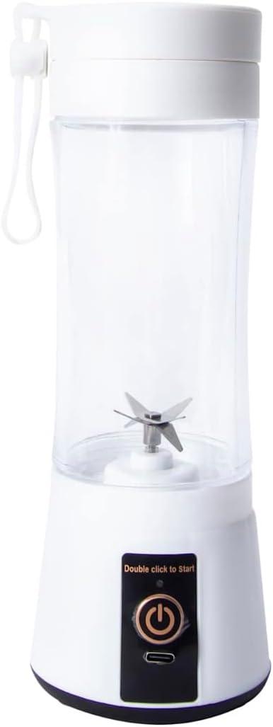 Portable Rechargeable Personal Blender, White, Touch Control, USB Charging