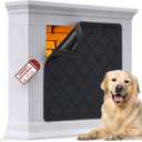 NABOWAN Magnetic Fireplace Cover Easy Install - Indoor Fireplace Blanket to Block Cold Air Reduce Energy Costs, Fireplace Draft Stopper with Full Frame Hook & Loop and Built-in Magnets (29 x 33 Inch)