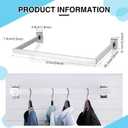 Unittype 2 Pack U Shaped Rectangular Tubing Handrail 24 Inch Wide Metal Handrail for Slat Wall Retail Displays Slat Wall Bracket Clothing Rack Home Use, Square Tube(Silver)