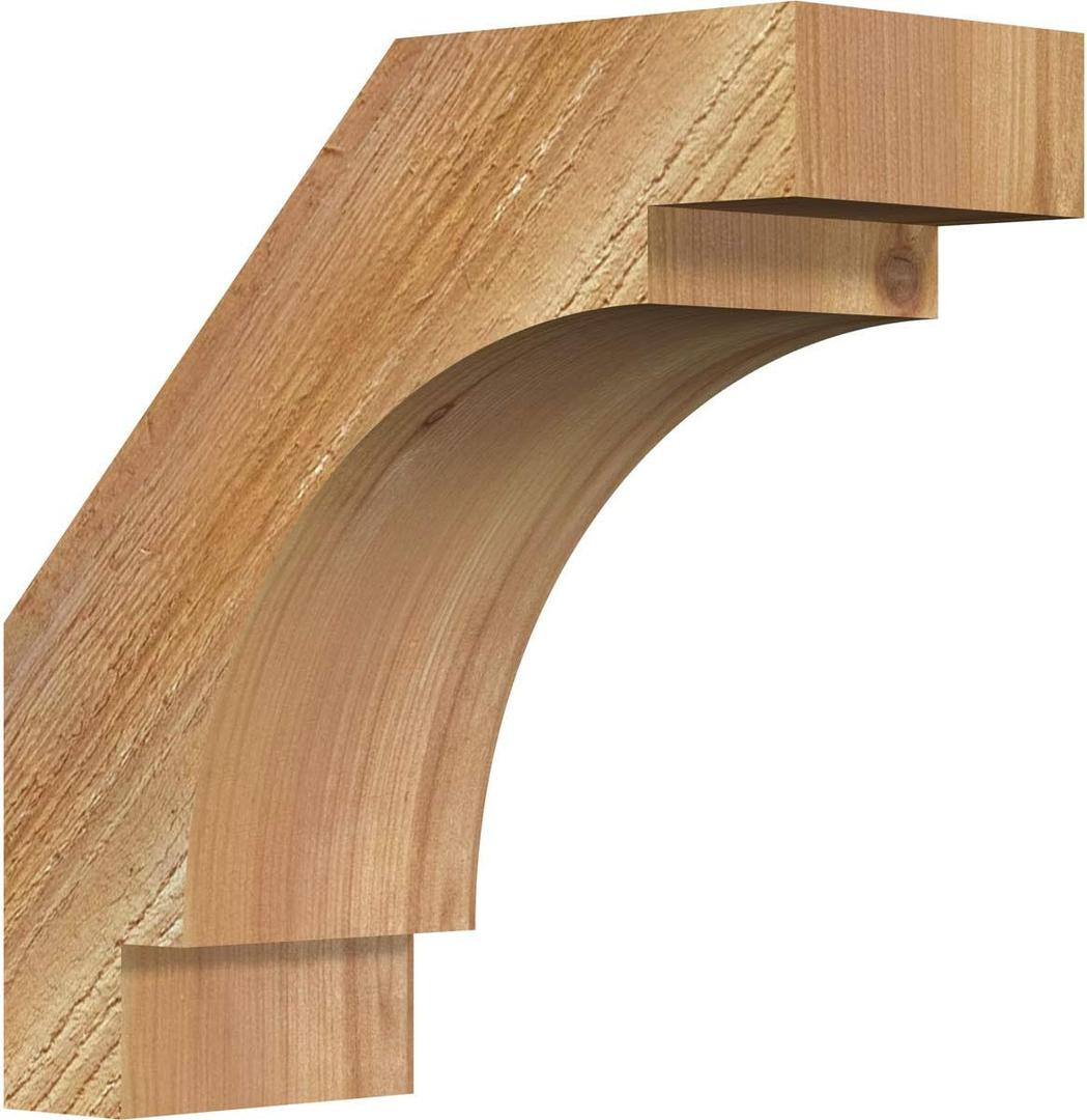 Ekena Millwork BRC04X10X10MRC00RWR 4"W x 10"D x 10"H Merced Rough Sawn Knee Brace, Western Red Cedar