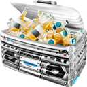 Novelty Place Inflatable Boombox Cooler - Large Capacity Ice Bucket Drink Cooler Blow Up Stereo Decoration for 80s 90s Themed Retro Party, Outdoor Gathering, Pool Celebration, and BBQ