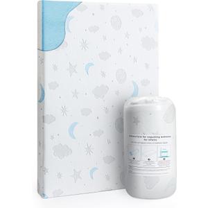 Pack and Play Mattress 38x26'' Breathable Soft Plush Memory Foam for Baby Toddler Travel Includes Carry Bag Removable Washable Cover Fits Play Pen Playard Pack n Play Mattress Pad