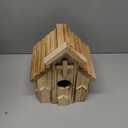 NATUREYLWL Church-Shaped Wooden Birdhouses, Cross Design Bird Houses for Outside, Hanging Birdhouse for Bluebird, Robin, Cardinal, Sparrow, and Finch, Bird Nesting Box for Outdoor Garden Decoration