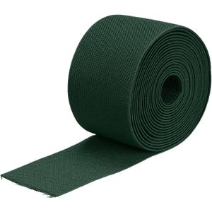 MECCANIXITY Twill Wide Elastic Band Double-Side 3 inch Flat 4 Yard Woven Elastic Band Knit Elastic Spool Heavy Stretch Strap Dark Green for Sewing, Waistband
