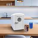 Frigidaire 9 can/6l mini personal fridge cooler Crocodile Finish door-W: 7.08" x L: 11.81" X H: 10.04 (White)