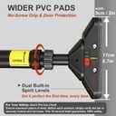 Adjustable Doorway Pull Up Bar No-Screw 440lbs | Fits 29.1-37.4in (74-95cm) door frames with 360° lock & foam pads + 2 spare pads. Home chin-up