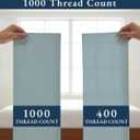 LANE LINEN 1000 Thread Count 100% Egyptian Cotton King Size Sheets Silky Sateen Weave, Naturally Cooling & Durable, Ultra-Soft Luxury You Can Feel,15" Deep Pocket King Sheet Set French Blue