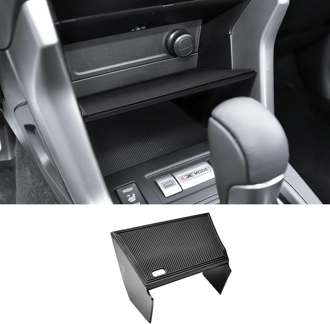Center Console Organizer Shelf Compatible with Subaru Forester 2013 2014 2015 2016 2017 2018 Accessories, Front Console Storage Compartment Gear Shift Divider, ABS Dual-Layer Insert Tray