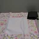 22 Inch Mini Chinoiserie Mahjong Mat for Travel Set White Floral Mahjong Mat Cute Small Domino Accessories Gifts Domino and Tile Game Table(Pink and Green)