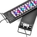 AQQA Aquarium Light,Multi-Function Fish Tank Led Light 24/7 DIY Auto On Off + Night Mode + Day Mode + Full Spectrum + 7 Colors,Adjustable Brightness Waterproof with Timer for Freshwater 12W