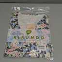 KIRUNDO Women Casual Summer Fall Dresses Long Sleeve Floral Wrap V Neck High Waist Ruffle Tiered A Line Flowy Mini Dress(Apricot Flower, Medium)